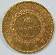 Pretty 1895-A France 20 Francs Gold 'Angel' coin