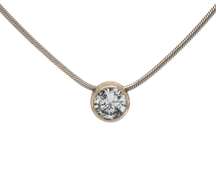Stunning 14kt WG Diamond Solitaire Pendant Necklace