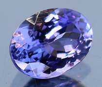 Vivid 1.31ct violet blue Tanzanite solitaire