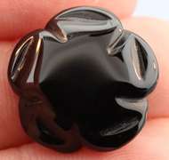 Diamond black 15.66ct flower cut Onyx