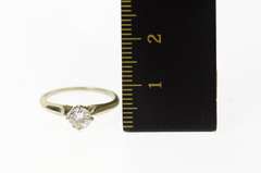 14K White Gold 0.46 Ct Diamond Classic Solitaire Engagement Ring
