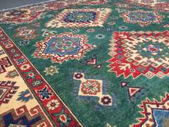 FINE HAND KNOTTED WOOL SUPER KAZAK RUG 6.3x8.7