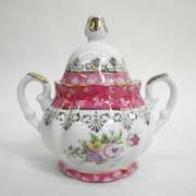 The pink Bouquet 17pcs Porcelain Tea Set