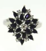 Vintage Sterling Silver Blue Sapphire Ring
