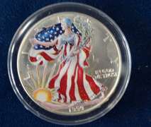 1999 Colorized American Silver Eagle in Capsule with Gift Box