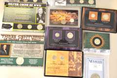 Estate Lot Of Coins In Display Holders