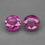 Top crystal! 1.45ct set of round cut Rubies -Heated only!
