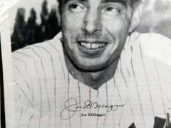 Gehrig & DiMaggio Photo w/Repro Autographs & COA