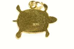 10K Yellow Gold Textured Sea Turtle Ocean Animal Charm/Pendant