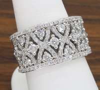 Intricate Wide Diamond Band