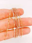 18kt Gold Plated Bangle Bracelet Set