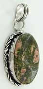 Silver and Natural Stone Pendants