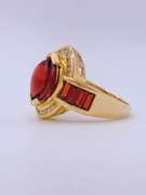 14kt Gold Garnet & Diamond Ring