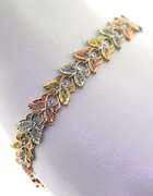 Ideal Tri Color Butterfly Gold Bracelet