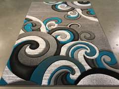 MODERN CARVED DESIGN RUG 6x8