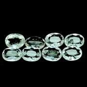 Glittering high luster 7.11ct diamond white Beryl set