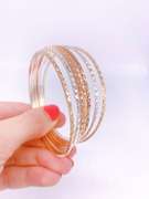 18kt GP Bangle Bracelet Set