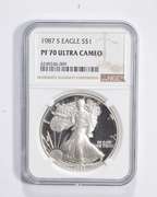PF70 UCAM 1987-S American Silver Eagle - Graded NGC