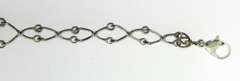 Sterling Silver Green Stone Floral bracelet