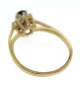 Amazing Yellow Gold Garnet and Diamond Ring