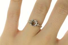 Platinum 1940's Diamond 5.3mm Engagement Setting Ring