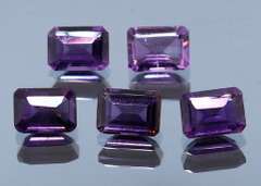 Glittering 4.82ct 5x7mm real Brazilian Amethyst set