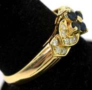 Majestic Sapphire & Diamond Ring in 14KT Yellow Gold