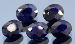 11.24ct cobalt blue Sapphire set from Madagascar