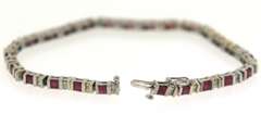 Spectacular white Gold Rubies and Diamond Bracelet