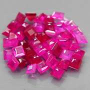 Premium 3.32ct 45 piece princess cut Ruby set