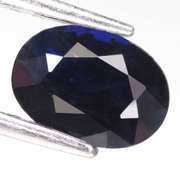 Real 1.21ct blue black oval cut Sapphire