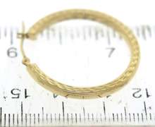 Popular Yellow Gold Diamond Cut Hop Earrings