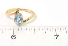 Sweet Aquamarine Ring in 14KT Yellow Gold