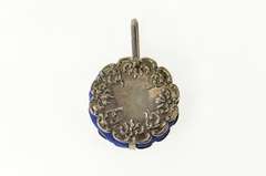 Sterling Silver Ornate Scroll Sewing Needle Pin Cushion Pendant