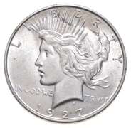 1927-D Peace Silver Dollar