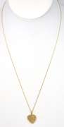 Precious Etched Locket Necklace in 14KT Yellow Gold