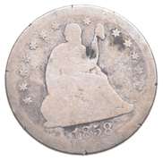 1858-S Seated Liberty Quarter