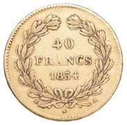 1834 France 40 Francs - World Gold Coin LOUIS PHILIPPE I
