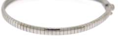 Simple 14kt White Gold Omega Bracelet