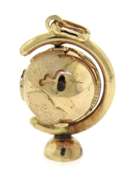 Cute Yellow Gold Globe Charm
