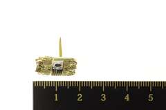 14K Yellow Gold Enamel Korean War Eagle Flag Lapel Pin/Brooch