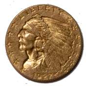 1927 Unc US  Indian $2 1/2 Gold Quarter Eagle