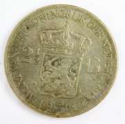1931 2 1/2 Gulen Netherland 500 Silver Coin