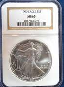 1990 NGC MS 69 Silver Eagle