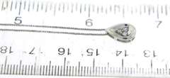 Stunning 14kt WG Diamond Tear Drop Pendant on Chain
