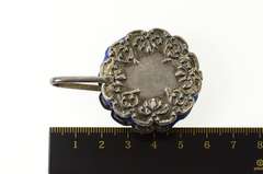 Sterling Silver Ornate Scroll Sewing Needle Pin Cushion Pendant