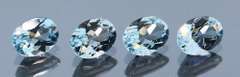 Heavy 5.88ct vivid sky blue Topaz set