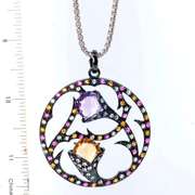 Amethyst & Citrine Pendant Necklace