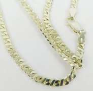 Unisex Italian Sterling Herringbone Chain Necklace