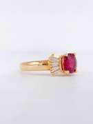 14kt Gold Ruby & Diamond Ring